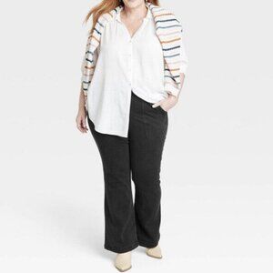 Women’s Knox Rose High Rise Anywhere Flare Leg Jeans Black 16/36   /32''